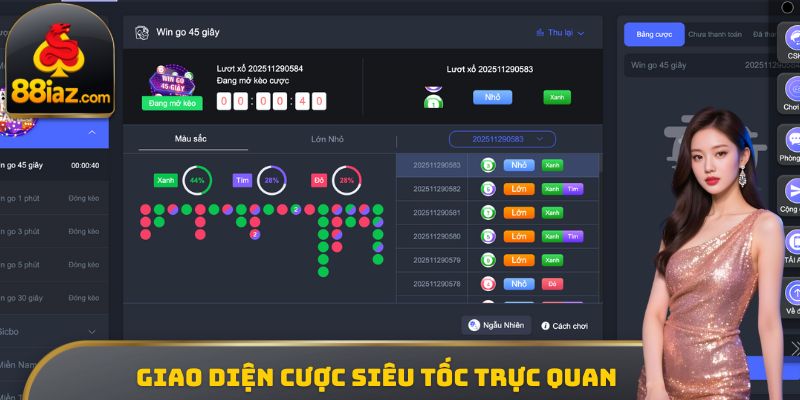 Giao diện cược siêu tốc trực quan
